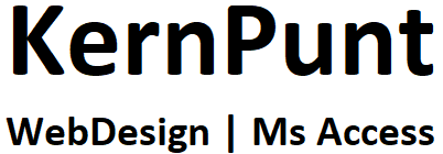 KernPunt WebDesign en MS Access